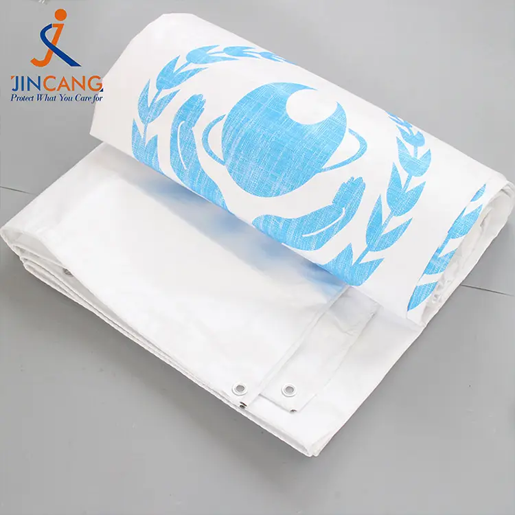 180 г белый с печатью PE Tarpaulin