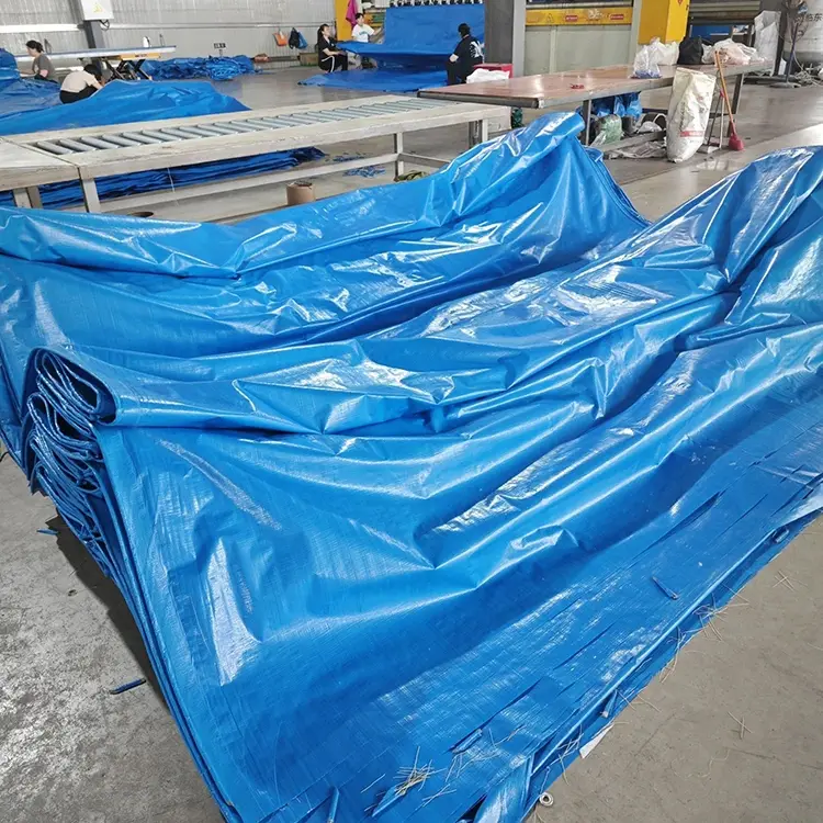 Синий 150GSM PE Tarpaulin