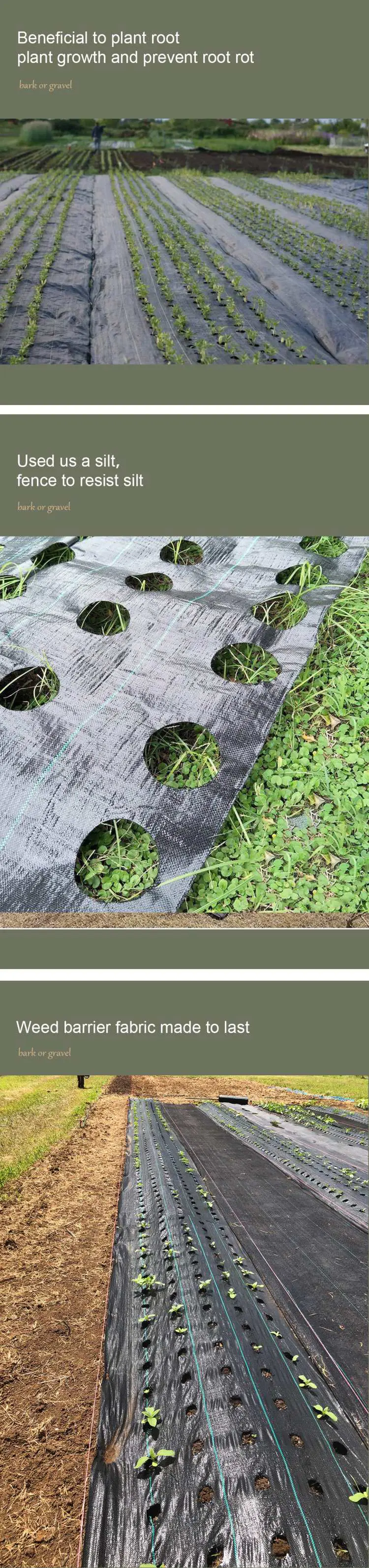 Geotextile Grass Barrier Black Weed Barrier Fabric Mat