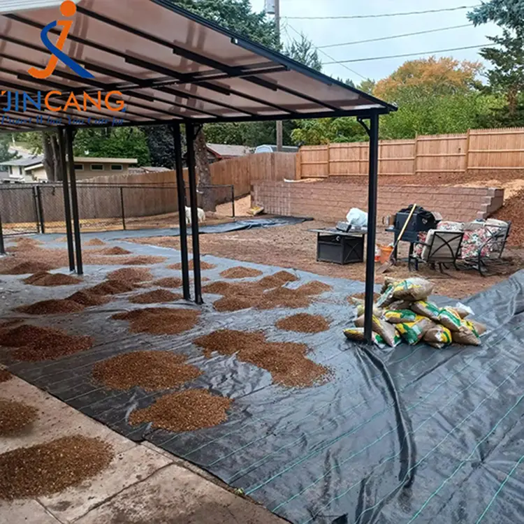 Геотекстильный травяной барьер Черный барьерный коврик для сорняков